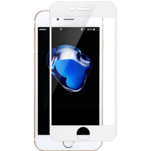 Heltäckande iPhone 8 Härdat Glas Skärmskydd 0,2mm - Vit