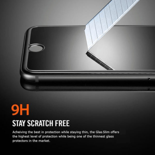 Heltäckande iPhone 6 Plus Härdat Glas Skärmskydd 0,2mm - Svart