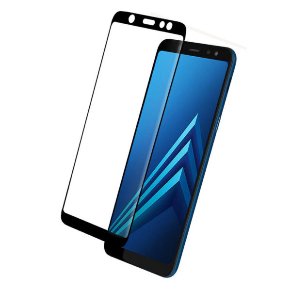 Samsung Galaxy A6+ 2018 Heltäckande Härdat Glas Skärmskydd