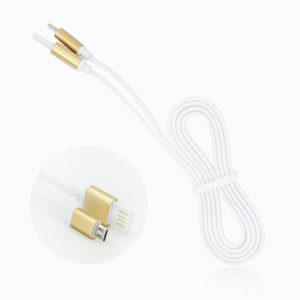 Trasselfri Platt USB Kabel - 1 Meter - Guld
