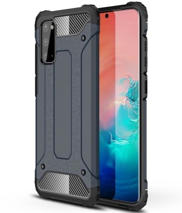 Samsung Galaxy S20 Armor Stöttålig Skal - Marinblå