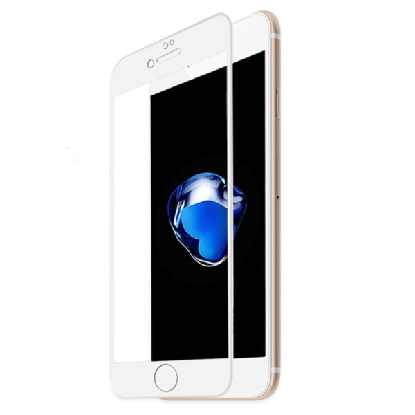 Heltäckande iPhone 6S Härdat Glas Skärmskydd 0,2mm - Vit